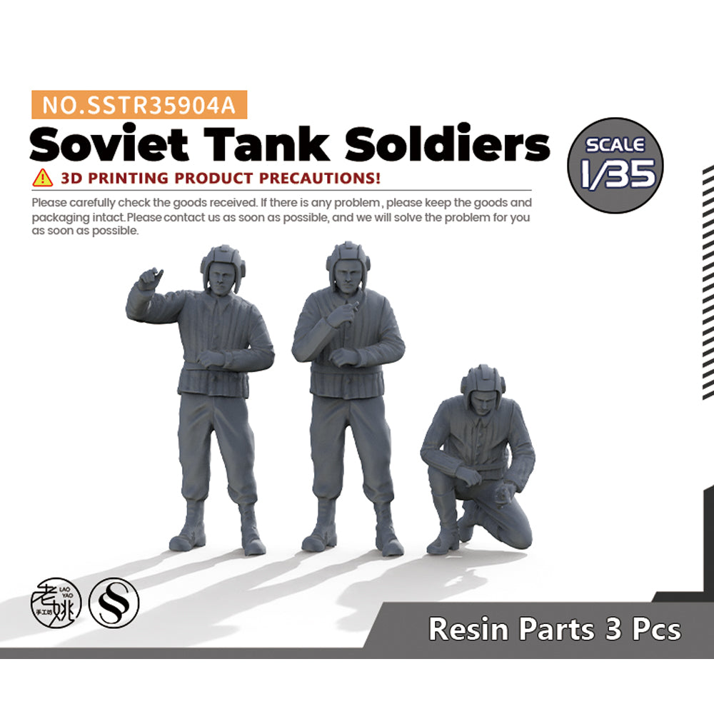 SSMODEL SSTR904A Miniatures Soldier Model Kit Soviet Tank Toldiers