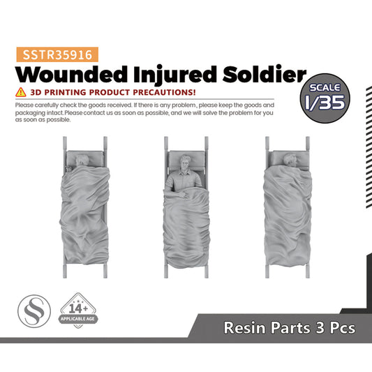 SSMODEL SSTR916 Miniatures Soldier Model Kit Character Model Wounded Injured Soldier