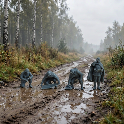 Korean War Battle of Chosin Reservoir USMC Stretcher Evacuation Prep 4-Man Team MRY-SFW SSTR636