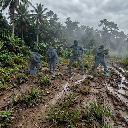 Vietnam War Special Forces Mountain CIDG Green Beret Detachment A Commander and Aide 4-Man Team MRY-SFW SSTR653