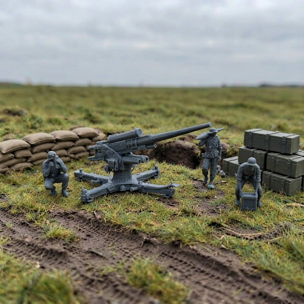 North African Campaign German Afrika Korps 88mm Artillery Crew MRY-SFW SSTR663