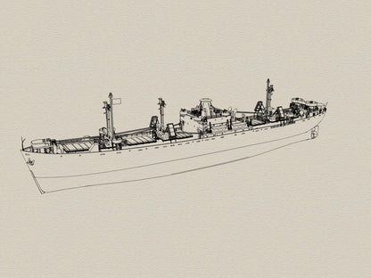 SSMODEL 725 Military Model Kit USN Cargo Liberty Ship(Bottomless Version)