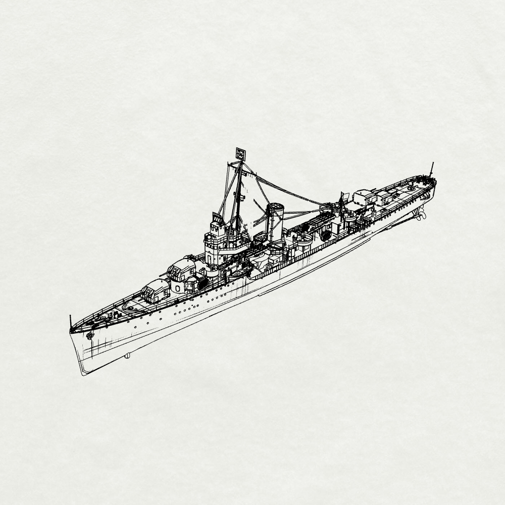 MRY-SFW SSC247S Somers-class Davis Destroyer DD-395 1942 Full Hull
