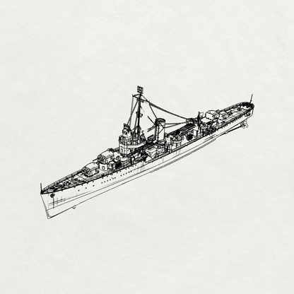 MRY-SFW SSC247 Somers-class Davis Destroyer DD-395 1942 Water Line
