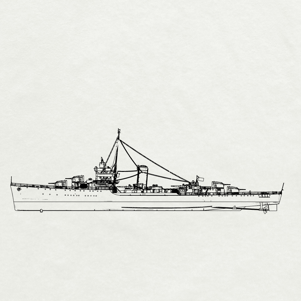 MRY-SFW SSC247S Somers-class Davis Destroyer DD-395 1942 Full Hull