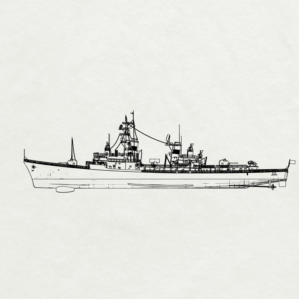 MRY-SFW SSC248S Charles F. Adams-class Charles F. Adams Destroyer DDG-2 1961 Full Hull