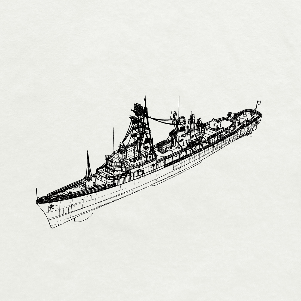 MRY-SFW SSC248S Charles F. Adams-class Charles F. Adams Destroyer DDG-2 1961 Full Hull
