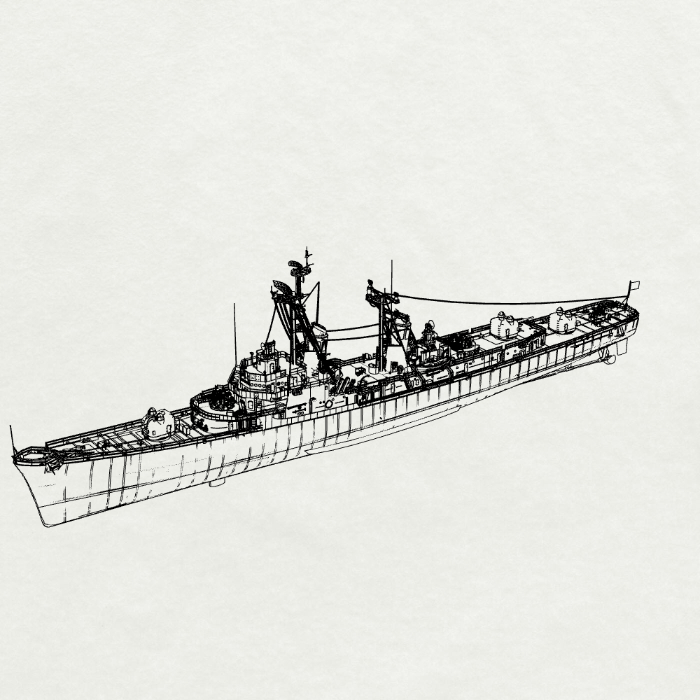 MRY-SFW SSC249S Forrest Sherman-class Forrest Sherman Destroyer DD-931 1956 Full Hull