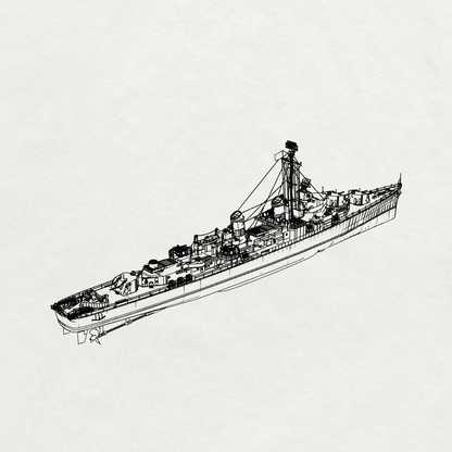 MRY-SFW SSC250S Allen M. Sumner-class Allen M. Sumner Destroyer DD-692 1944 Full Hull