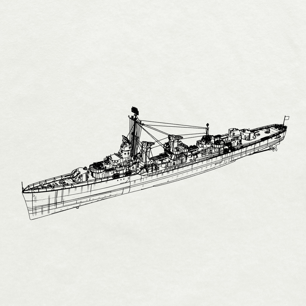 MRY-SFW SSC251S Porter-class Phelps Destroyer Leader DD-360 1944 Full Hull