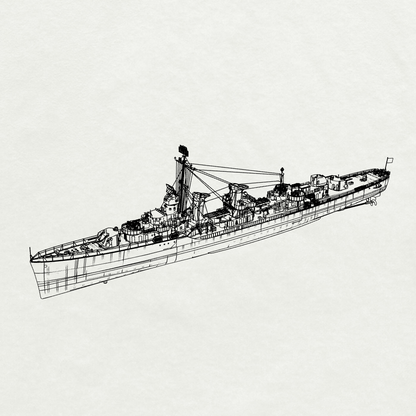 MRY-SFW SSC251S Porter-class Phelps Destroyer Leader DD-360 1944 Full Hull