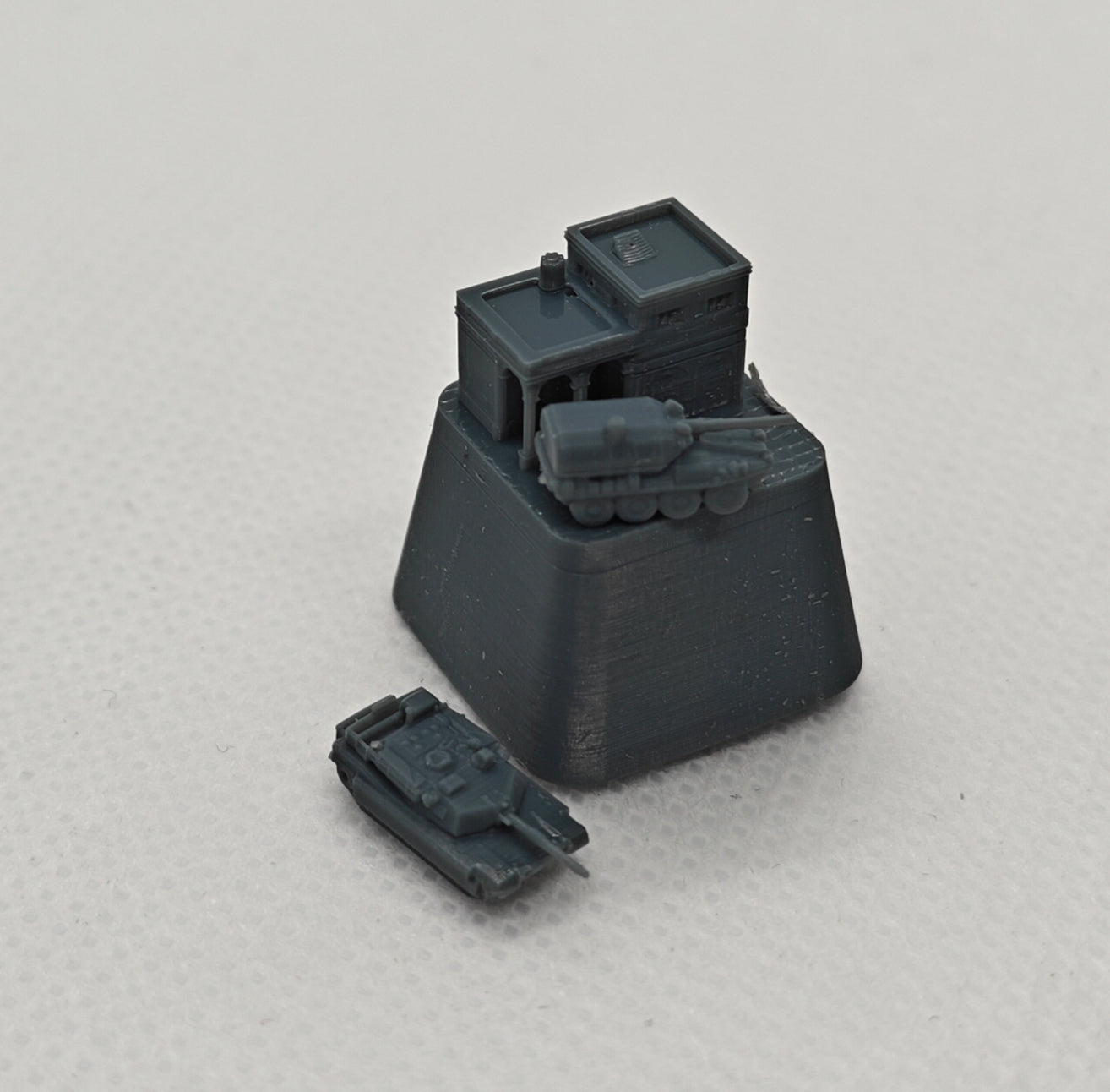 Yao's Studio YP  1/-  Creative Mechanical Keyboard Keycap (Single)  Unique Garage Tank Scene Keycap