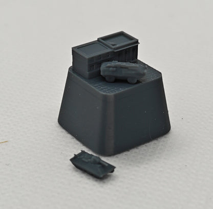 Yao's Studio YP  1/-  Creative Mechanical Keyboard Keycap (Single)  Unique Garage Tank Scene Keycap
