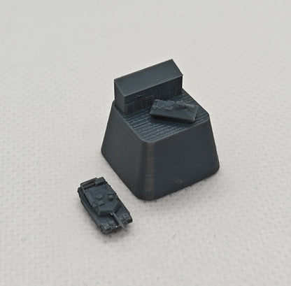 Yao's Studio YP  1/-  Creative Mechanical Keyboard Keycap (Single)  Unique Garage Tank Scene Keycap