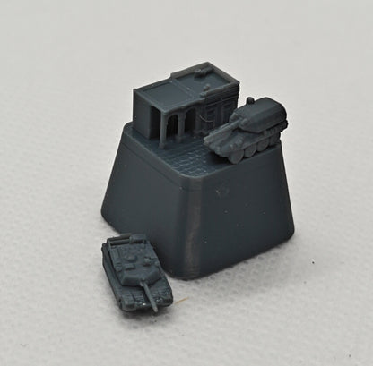 Yao's Studio YP  1/-  Creative Mechanical Keyboard Keycap (Single)  Unique Garage Tank Scene Keycap