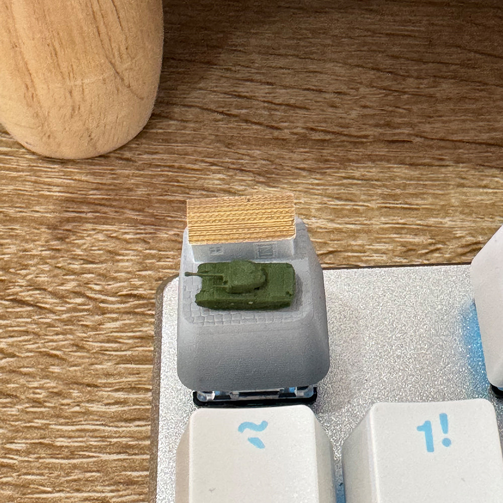 Yao's Studio YP-206I 1/-  Creative Mechanical Keyboard Keycap (Single)  Colored Version with Unique Tank Scene Keycap
