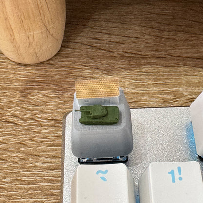 Yao's Studio YP-206I 1/-  Creative Mechanical Keyboard Keycap (Single)  Colored Version with Unique Tank Scene Keycap