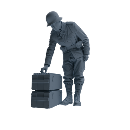 MRY-SFW SSTR223 WWII French Army Logistics Soldier Combat Readiness Four-Person Group