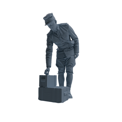 MRY-SFW SSTR261 WWI French Army Logistics Soldier Combat Readiness Four-Person Group