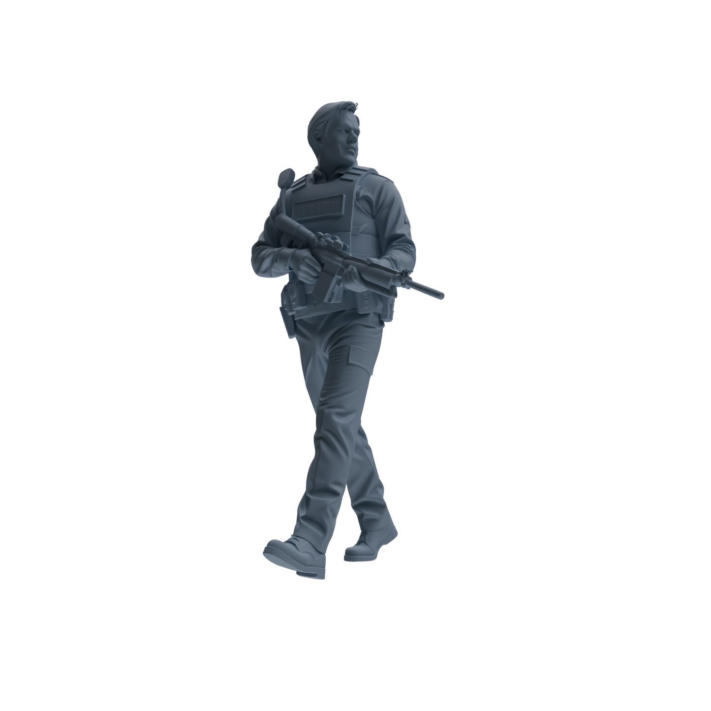 MRY-SFW SSTR127 Miniatures Soldier Model Kit Boston Attack Modern Boston Police Four-Person Patrol Group