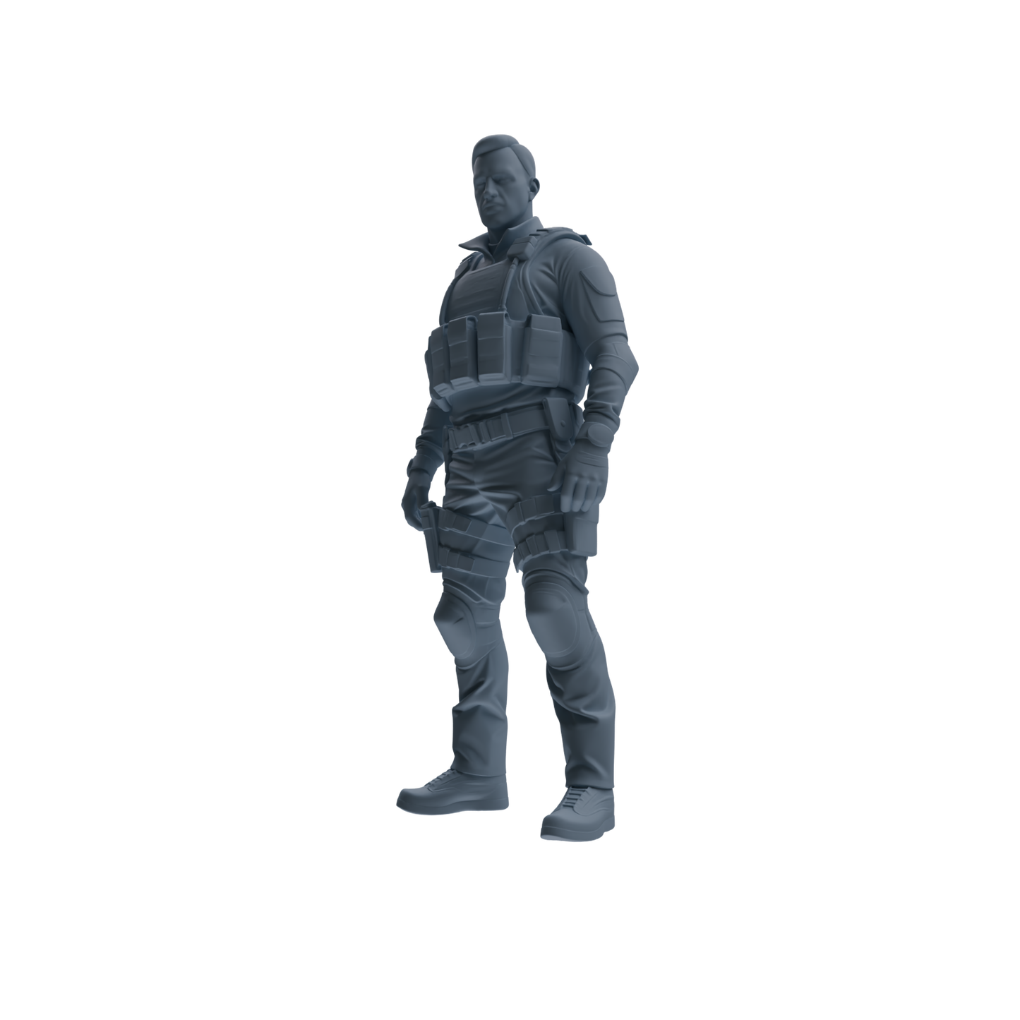 MRY-SFW SSTR118 Miniatures Soldier Model Kit Boston Attack Modern Boston Police Four-Person Saluting Group 2