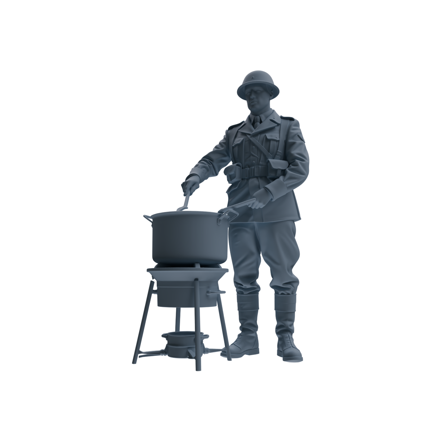 MRY-SFW SSTR222 WWII French Army Logistics Soldier Picnic Three-Person Group