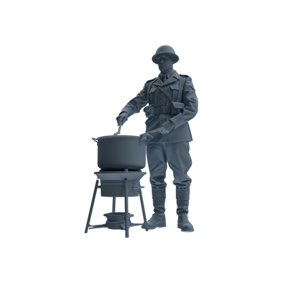 MRY-SFW SSTR222 WWII French Army Logistics Soldier Picnic Three-Person Group