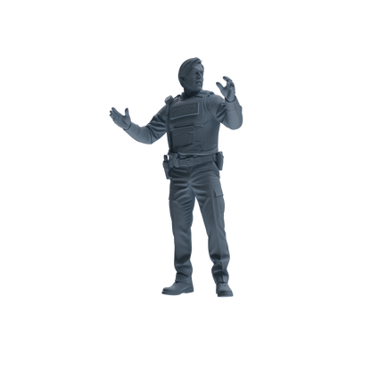 MRY-SFW SSTR115 Miniatures Soldier Model Kit Boston Attack Modern Boston Police Four-Person Conversation Group
