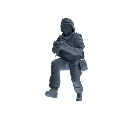 MRY-SFW SSTR327 Modern Counter-Terrorism SWAT Fire Support Operator Combat 3 Four-Person Group