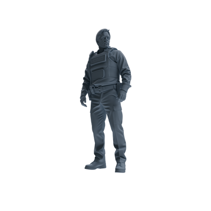 MRY-SFW SSTR123 Miniatures Soldier Model Kit Boston Attack Modern Boston Police Four-Person Reconnaissance Group