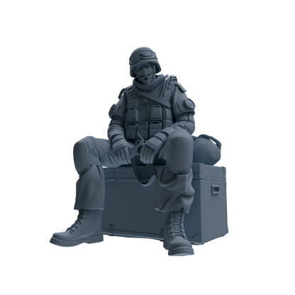 MRY-SFW SSTR332 Modern Counter-Terrorism SWAT Fire Support Operator Rest 2 Four-Person Group