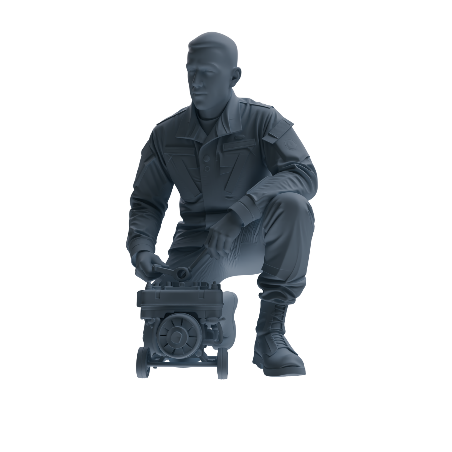 MRY-SFW SSTR245 Modern U.S. Army Logistics Soldier Maintenance Four-Person Group