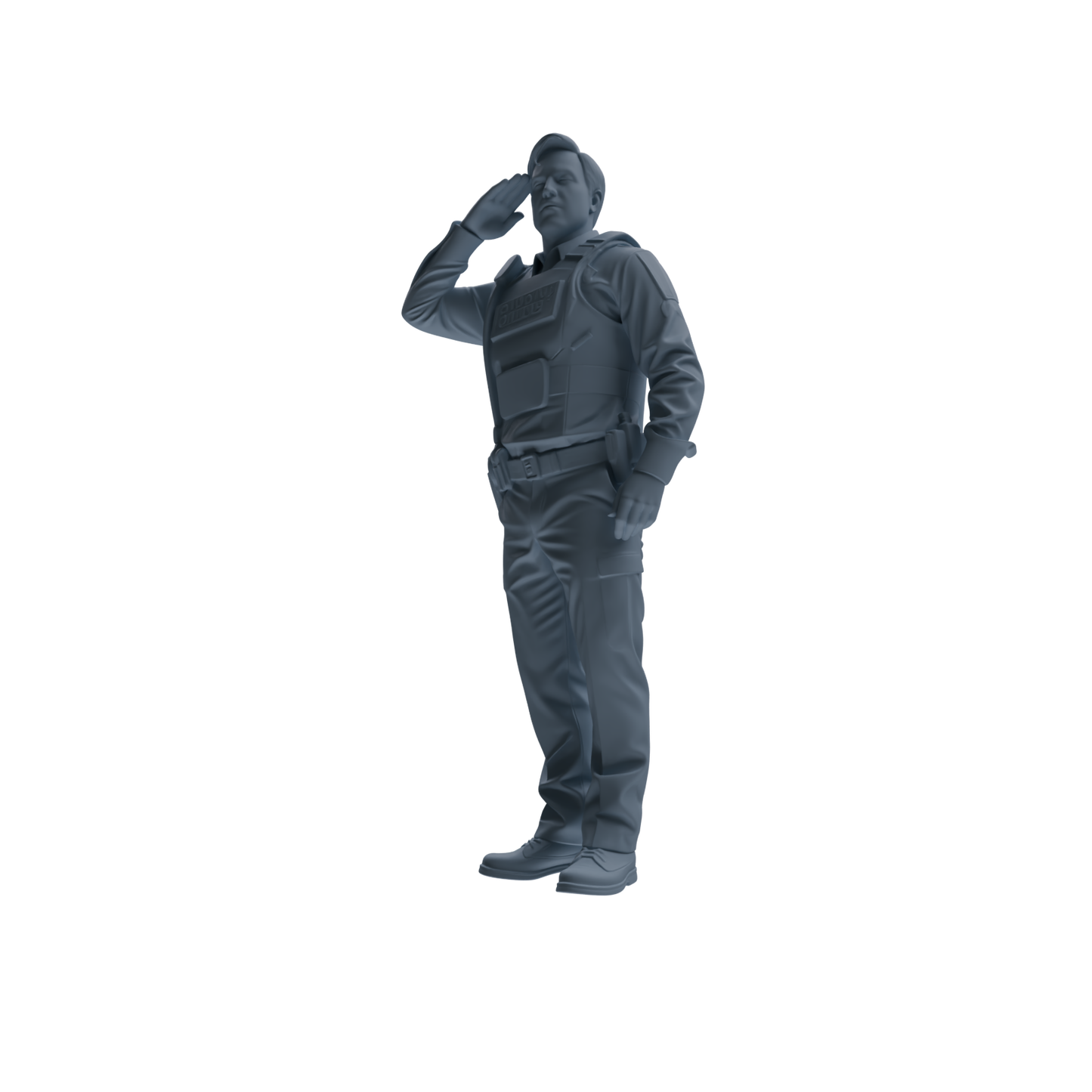 MRY-SFW SSTR117 Miniatures Soldier Model Kit Boston Attack Modern Boston Police Four-Person Saluting Group 1