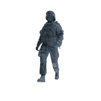 MRY-SFW SSTR330 Modern Counter-Terrorism SWAT Fire Support Operator Foot March 1 Four-Person Group
