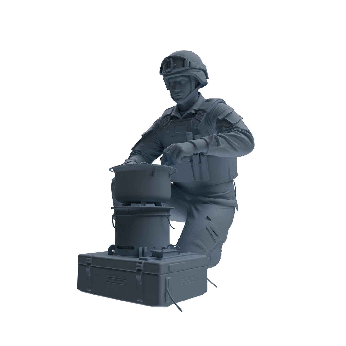 MRY-SFW SSTR238 Modern French Army Logistics Soldier Picnic Four-Person Group