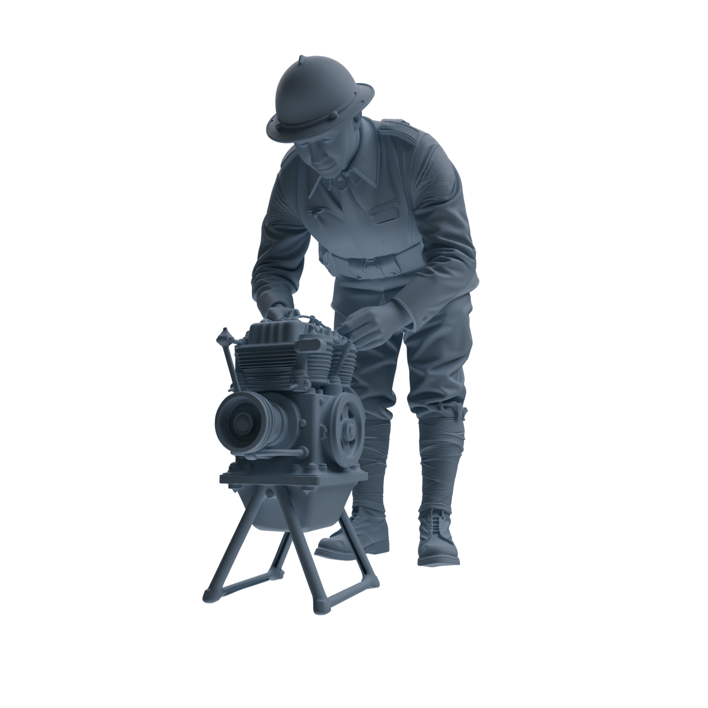 MRY-SFW SSTR265 WWI U.S. Army Logistics Soldier Maintenance Four-Person Group