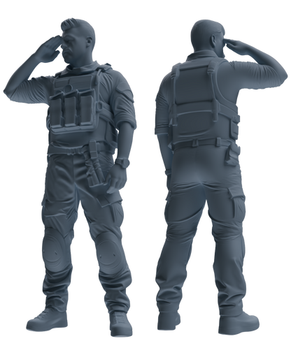 MRY-SFW SSTR013 Miniatures Soldier Model Kit Modern Navy SEAL Six-Person Saluting Group