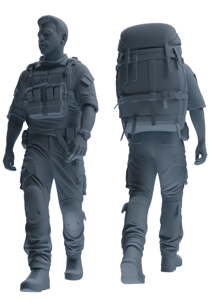 MRY-SFW SSTR020 Miniatures Soldier Model Kit Modern Navy SEAL Six-Person Foot March Group