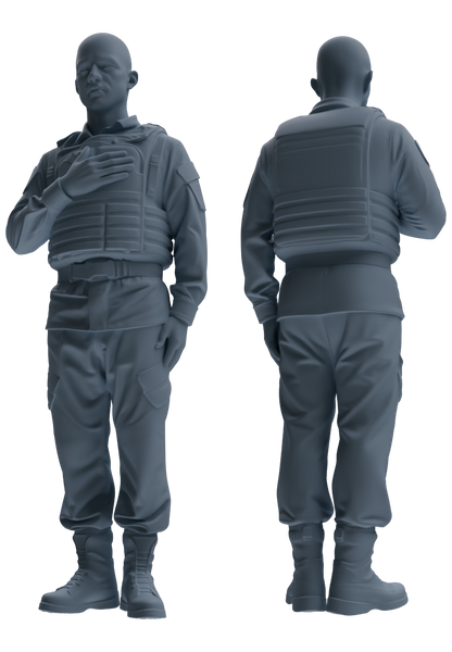 MRY-SFW SSTR032 Miniatures Soldier Model Kit 1993 Mogadishu Black Hawk Helicopter Soldier Praying Six-Person Group