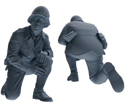 MRY-SFW SSTR074 Miniatures Soldier Model Kit Saving Ryan in Normandy WWII U.S. Army Six-Person Wounded Group