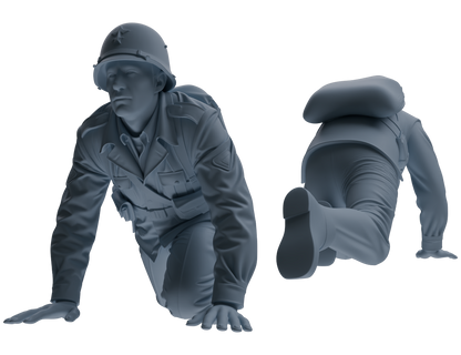 MRY-SFW SSTR072 Miniatures Soldier Model Kit Saving Ryan in Normandy WWII U.S. Army Six-Person Frontline Group