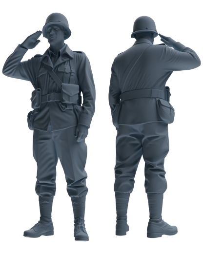 MRY-SFW SSTR069 Miniatures Soldier Model Kit Saving Ryan in Normandy WWII U.S. Army Six-Person Saluting Group