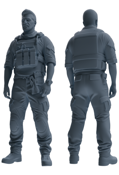 MRY-SFW SSTR025 Miniatures Soldier Model Kit Modern Navy SEAL Six-Person Guard Duty Group