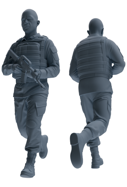 MRY-SFW SSTR036 Miniatures Soldier Model Kit 1993 Mogadishu Black Hawk Helicopter Soldier Patrol Six-Person Group