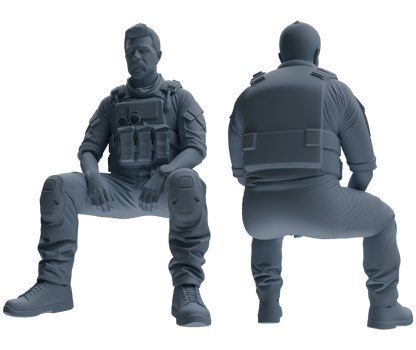 MRY-SFW SSTR021 Miniatures Soldier Model Kit Modern Navy SEAL Six-Person Rest Group