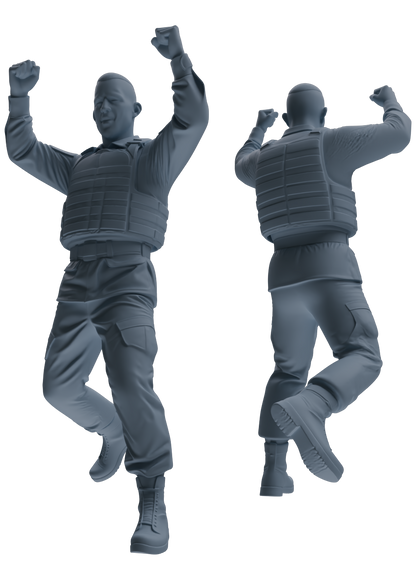 MRY-SFW SSTR033 Miniatures Soldier Model Kit 1993 Mogadishu Black Hawk Helicopter Soldier Celebrating Six-Person Group