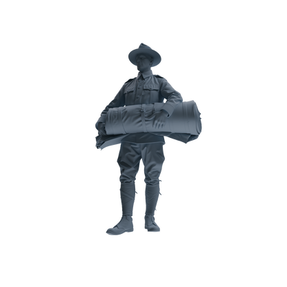 MRY-SFW SSTR264 WWI U.S. Army Logistics Soldier Logistics Four-Person Group