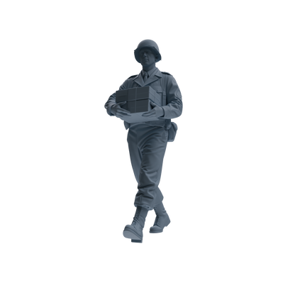 MRY-SFW SSTR225 WWII U.S. Army Logistics Soldier Logistics Four-Person Group