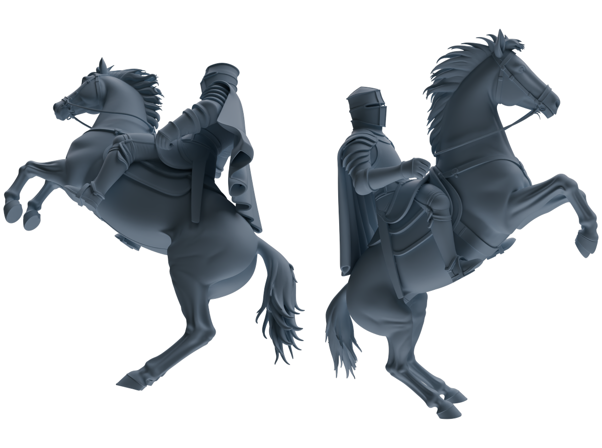 MRY-SFW SSTR087 Miniatures Soldier Model Kit Medieval Knight Five-Person Escort Group