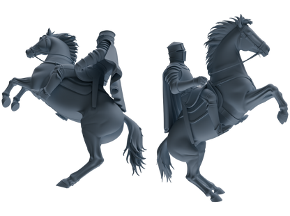 MRY-SFW SSTR087 Miniatures Soldier Model Kit Medieval Knight Five-Person Escort Group